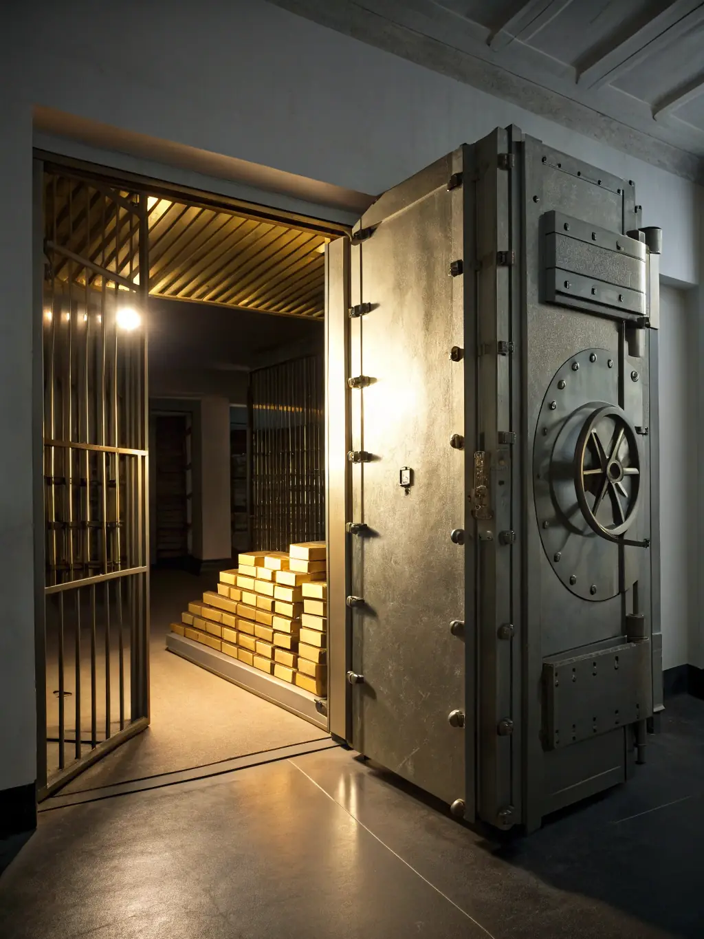 Image of a secure vault with gold bars, representing financial security and long-term wealth preservation.